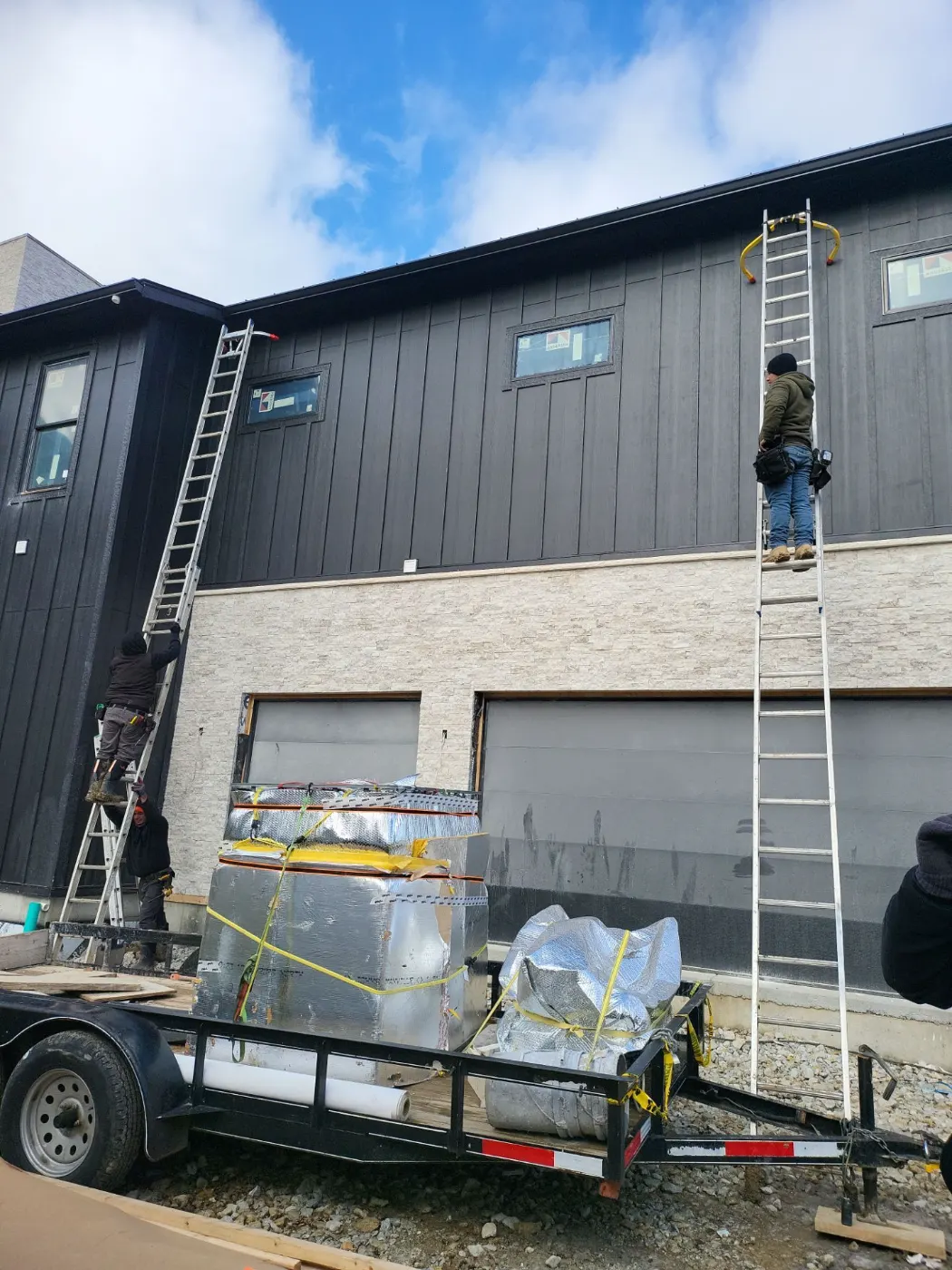 Storm-damaged siding documented in Pheasant Run