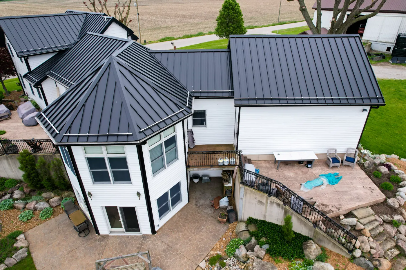 Fiber cement siding installed on a Pheasant Run home